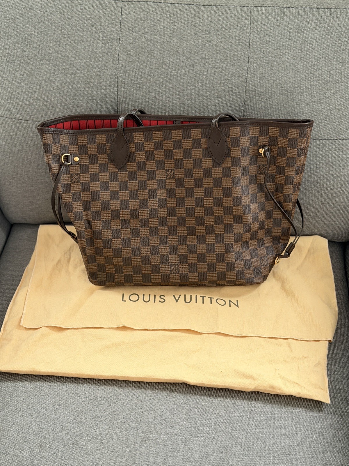 Louis Vuitton Neverfull Tote MM Damier Ebene Canvas