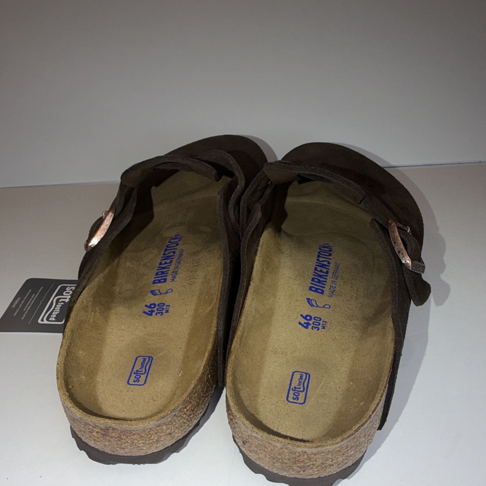 Birkenstock Boston BS Mocca Brown Suede Soft Footbed EU46 US13