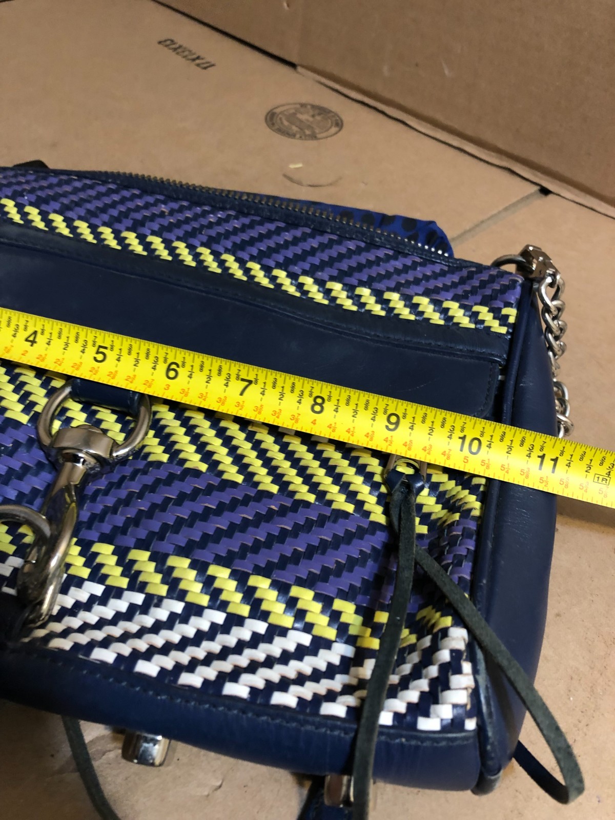 Rebecca Minkoff MAC Clutch Multipurple Rare With Tassle Charm Dust Bag