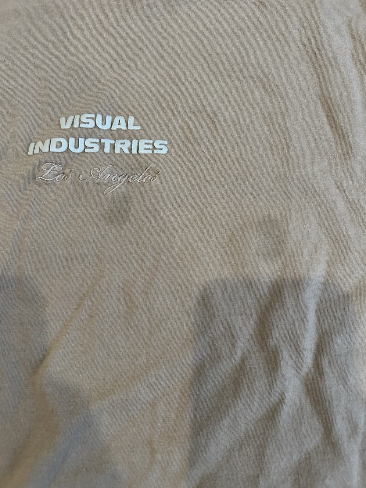WXYZ Mfg. Co. Visual Industries Los Angeles T-Shirt Men’s Medium Brown Cotton