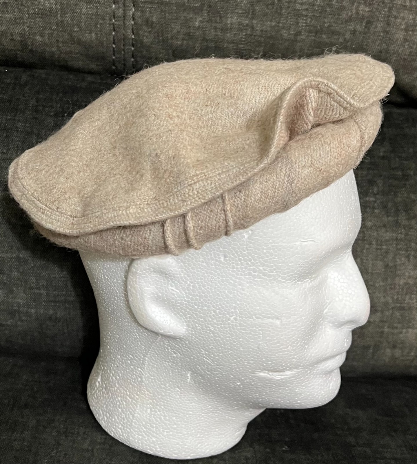 Afghan Pakistan Chitrali Pashtun Tribal Pakol Cap Kufi Topi Hat ivory/vanilla
