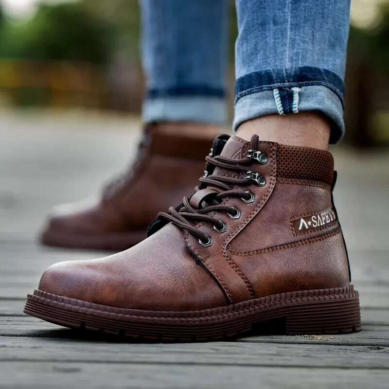 Waterproof Work Boots Mens Safety Shoes Steel Toe Botas De Trabajo Para Hombre