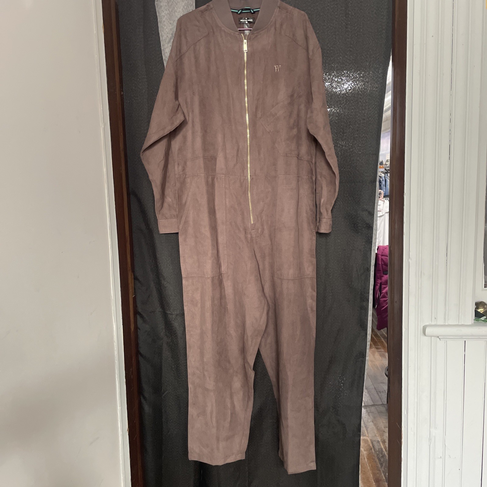 NWOT Houston White Adult Flight Jumpsuit – Brown Sz M