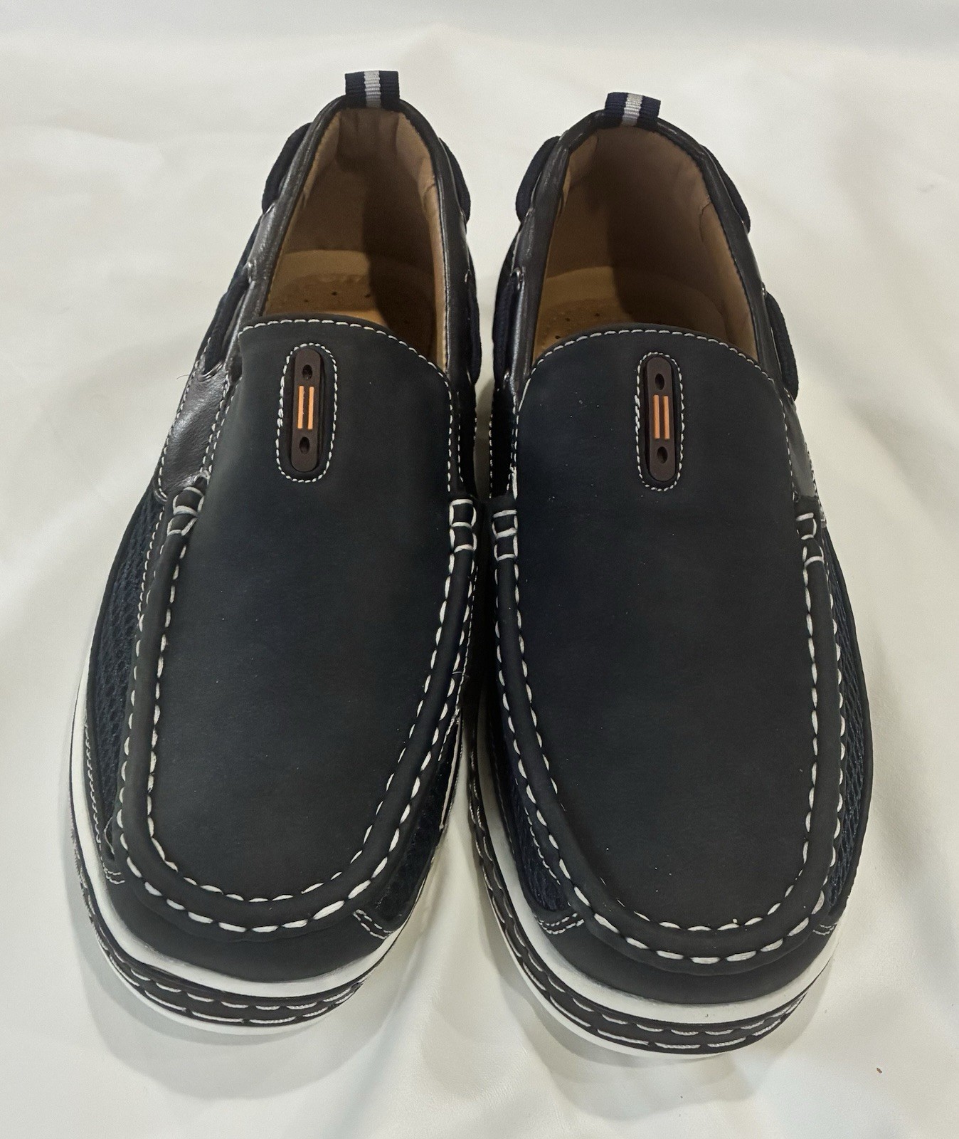 Alberto Fellini Men’s Blue Mesh Slip-On Loafer Shoes Contrast Stitching 11
