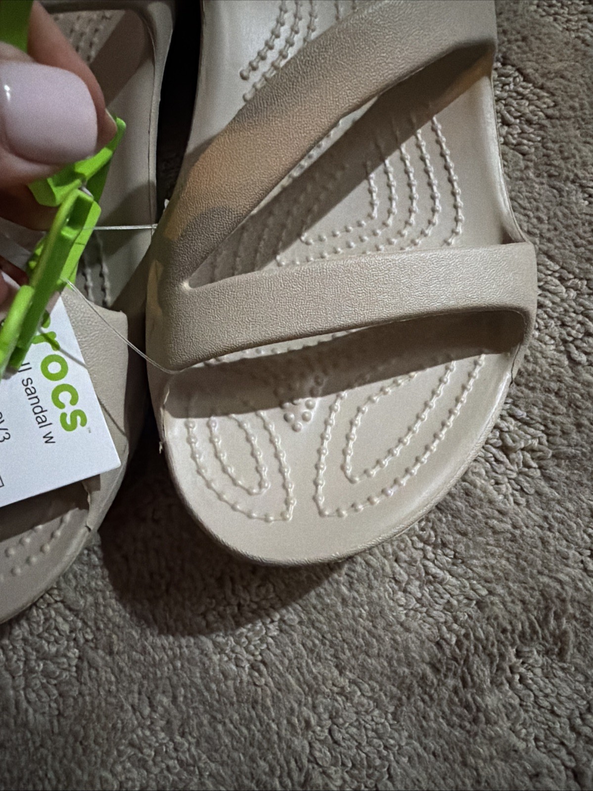Crocs Kadee II Cobblestone Sandals. Sz 9. NWT!