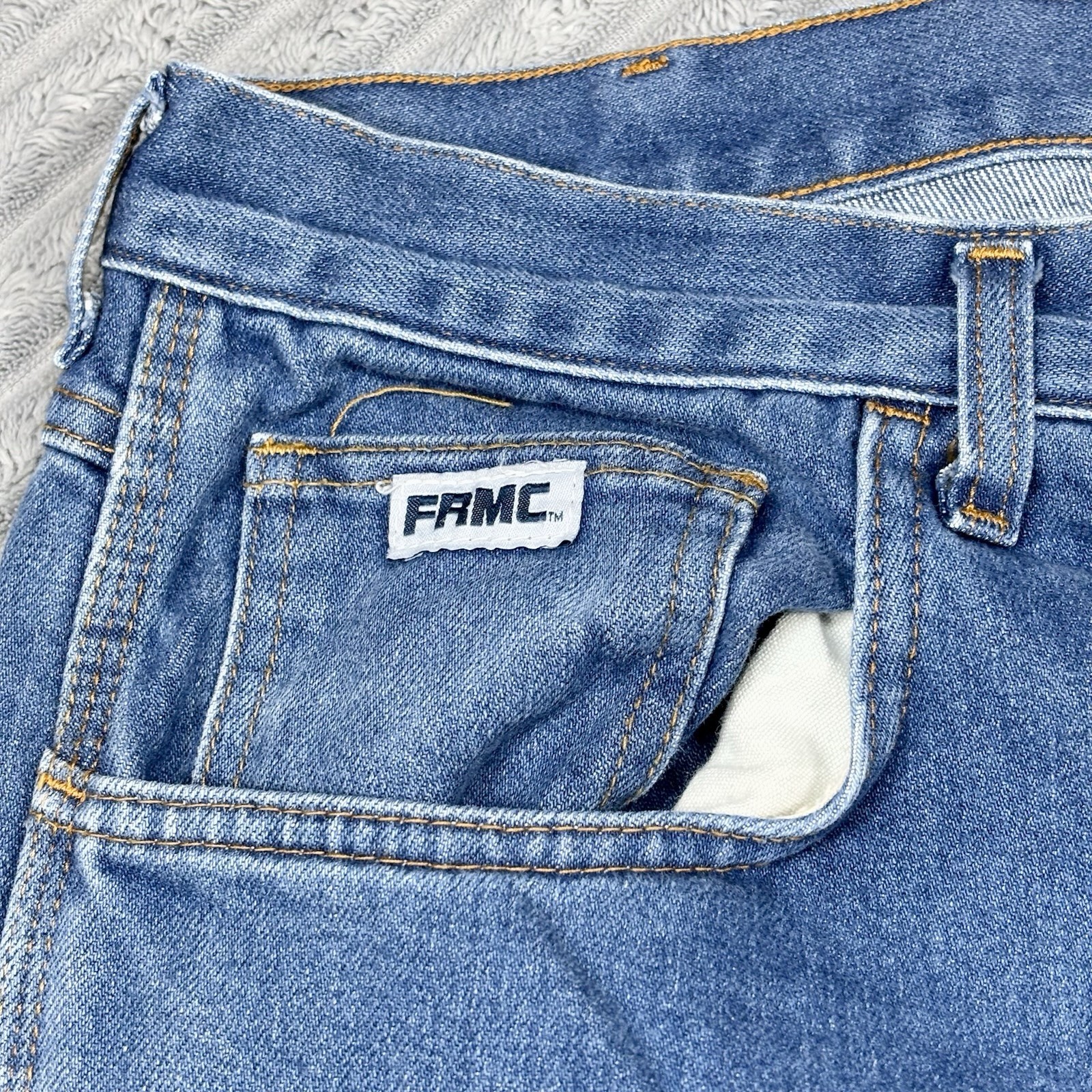 Tyndale FR Jeans Men 42×28 Blue Flame Resistant Cotton Arc F290T Denim blue