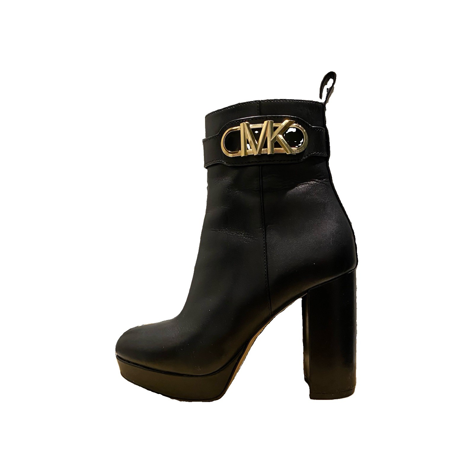 MICHAEL KORS $280 BLACK PARKER LEATHER PLATFORM BOOTS SZ 6 IN ORIGINAL BOX