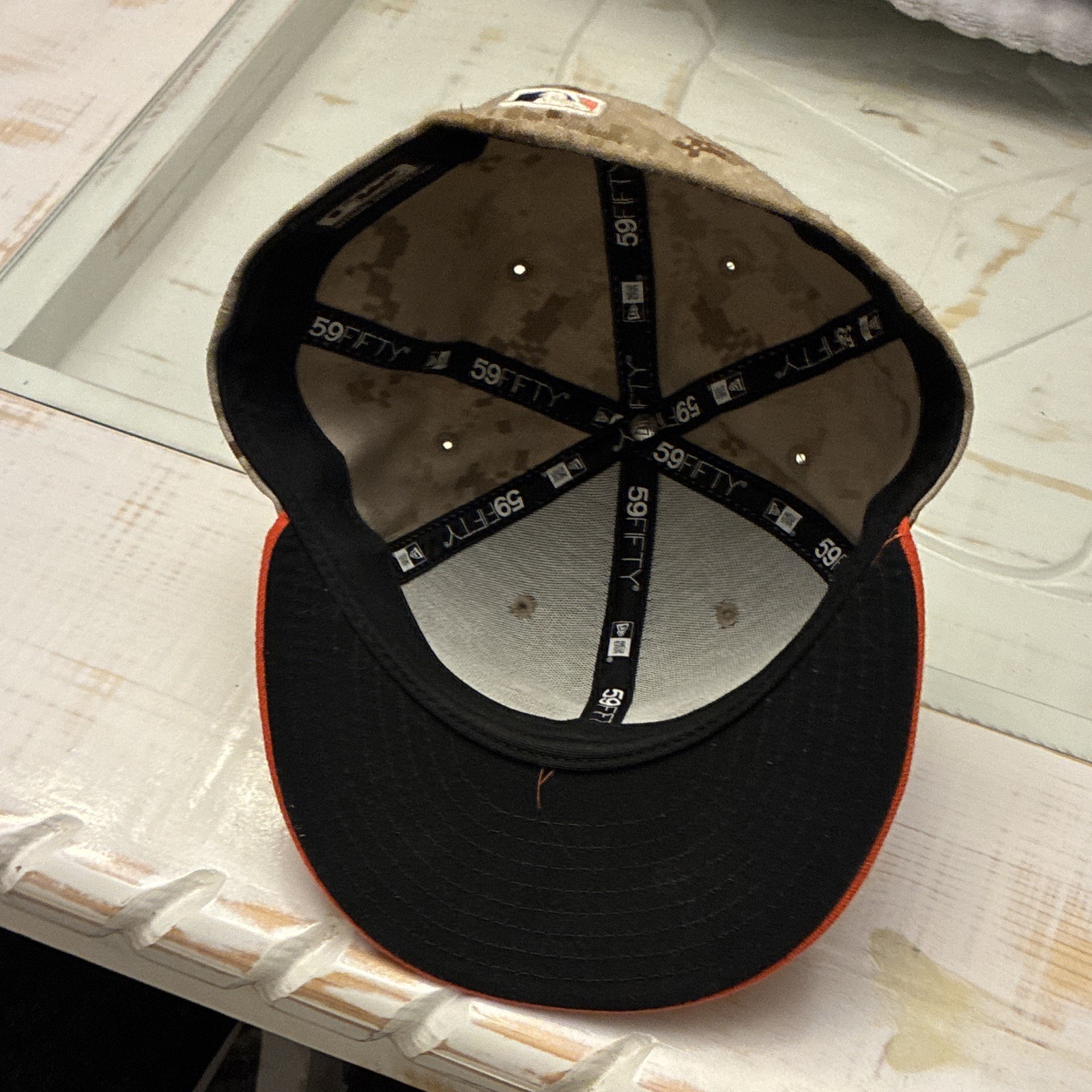New Era Houston Astros 59FIFTY Fitted Baseball Cap Camo Brown/Orange 7 1/8