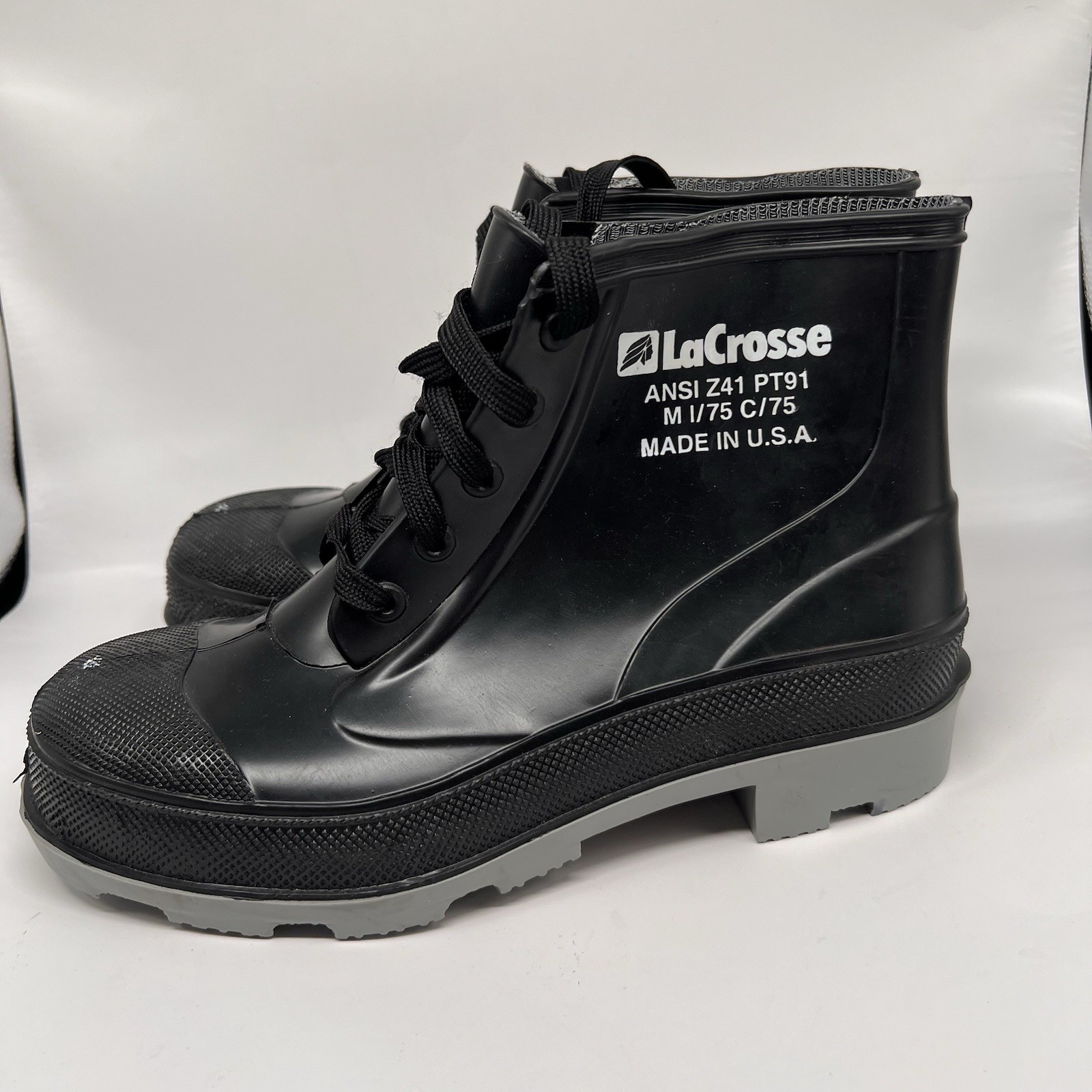 LaCrosse Rubber Work USA Made Boots Steel Toe 9 ANSI Z41 PT91 M I/75 C/75 Men’s