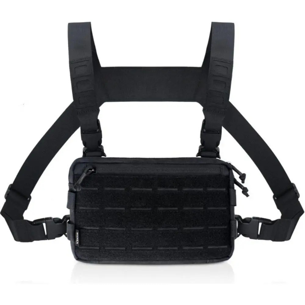 New 1000D Nylon Men Chest Bag Reflective Strips EDC Vest Bag Wear-resistant Mult