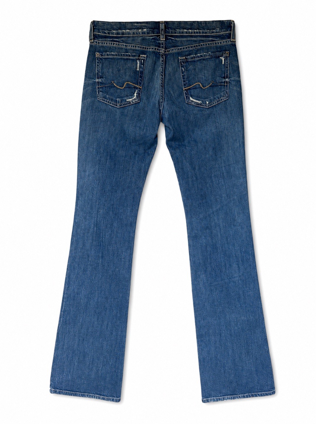 7 For All Mankind Bootcut Distressed Organic Cotton Jeans – Size 29 Low Rise