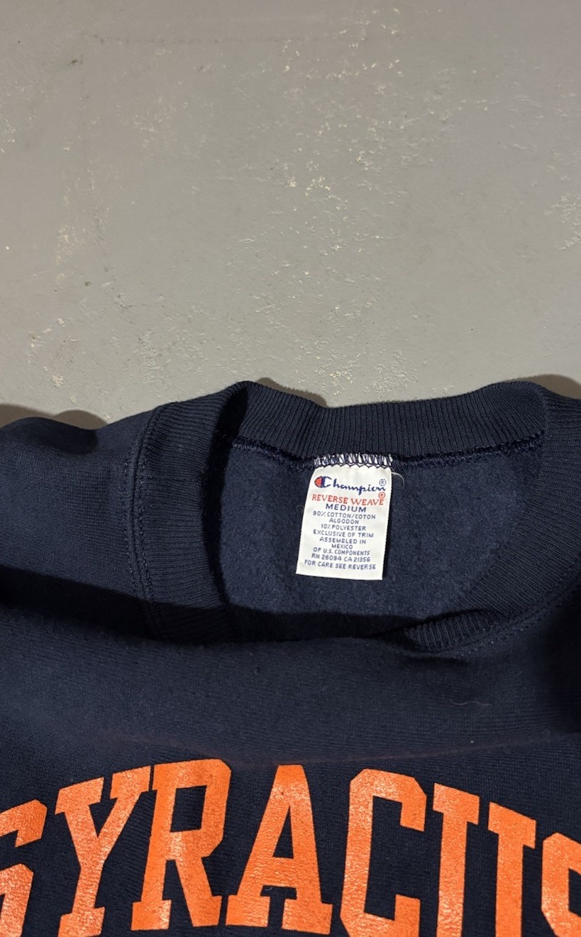 Vintage 90s Champion Reverse Weave Syracuse Volleyball Crewneck Sweatshirt Sz M