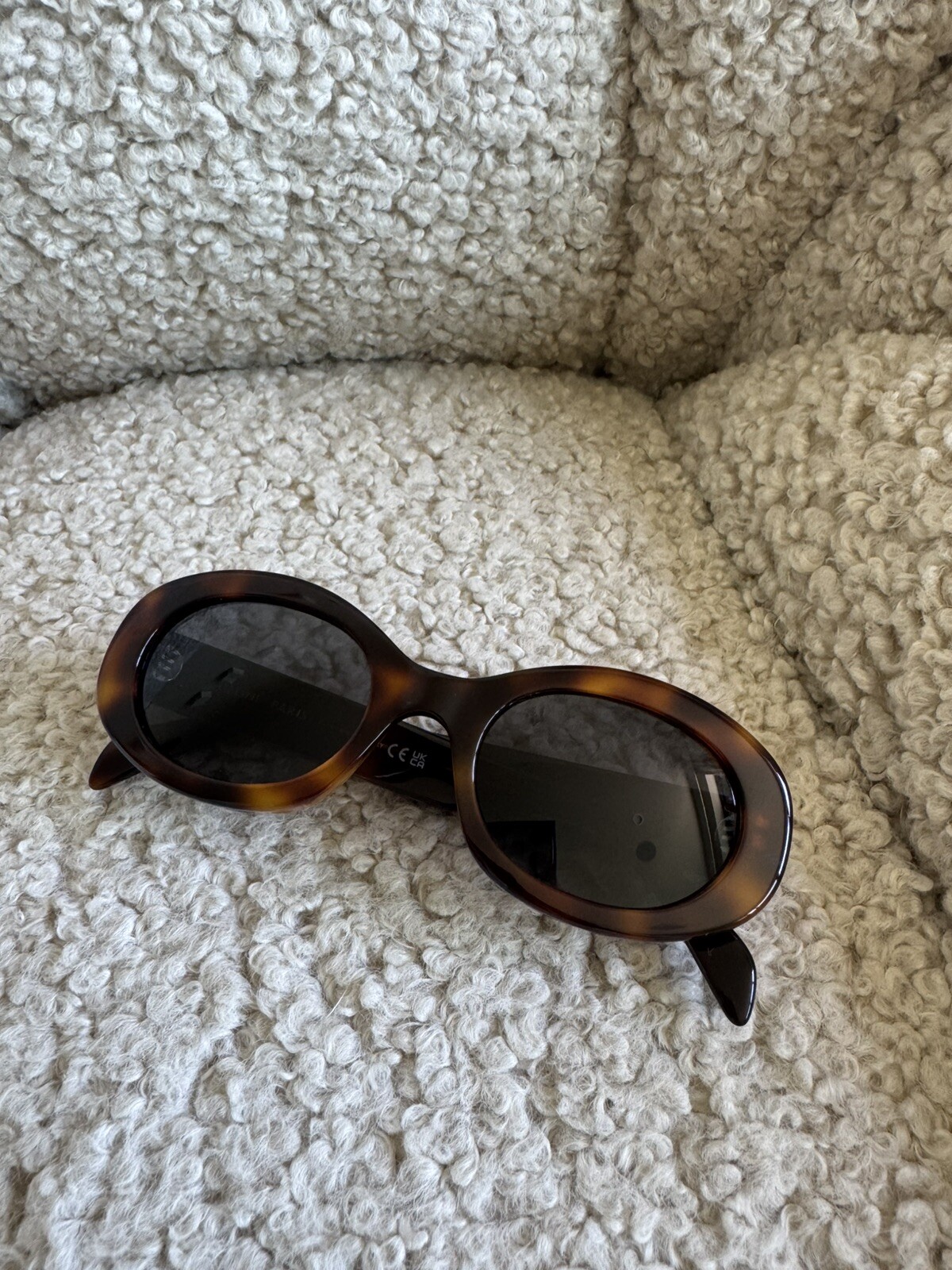 Celine CL40194U Triomphe Oval Women’s Sunglasses in Blond Havana 52-22-145