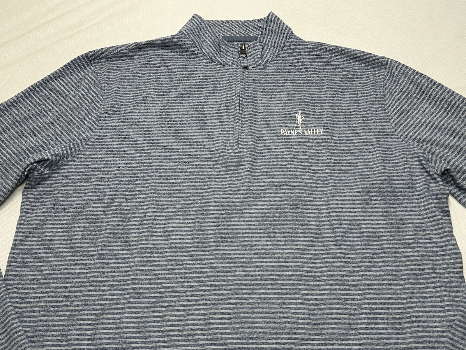 Johnnie-O Hangin’ Out Harvell 1/4 Zip Pullover Payne’s Valley Large Laguna Blue