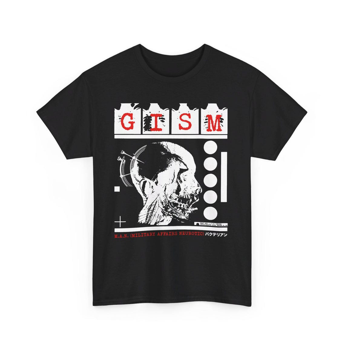 GISM Tee-Shirt, m.a.n., Old School Japanese Crust Hardcore Punk, UNISEX SHIRT