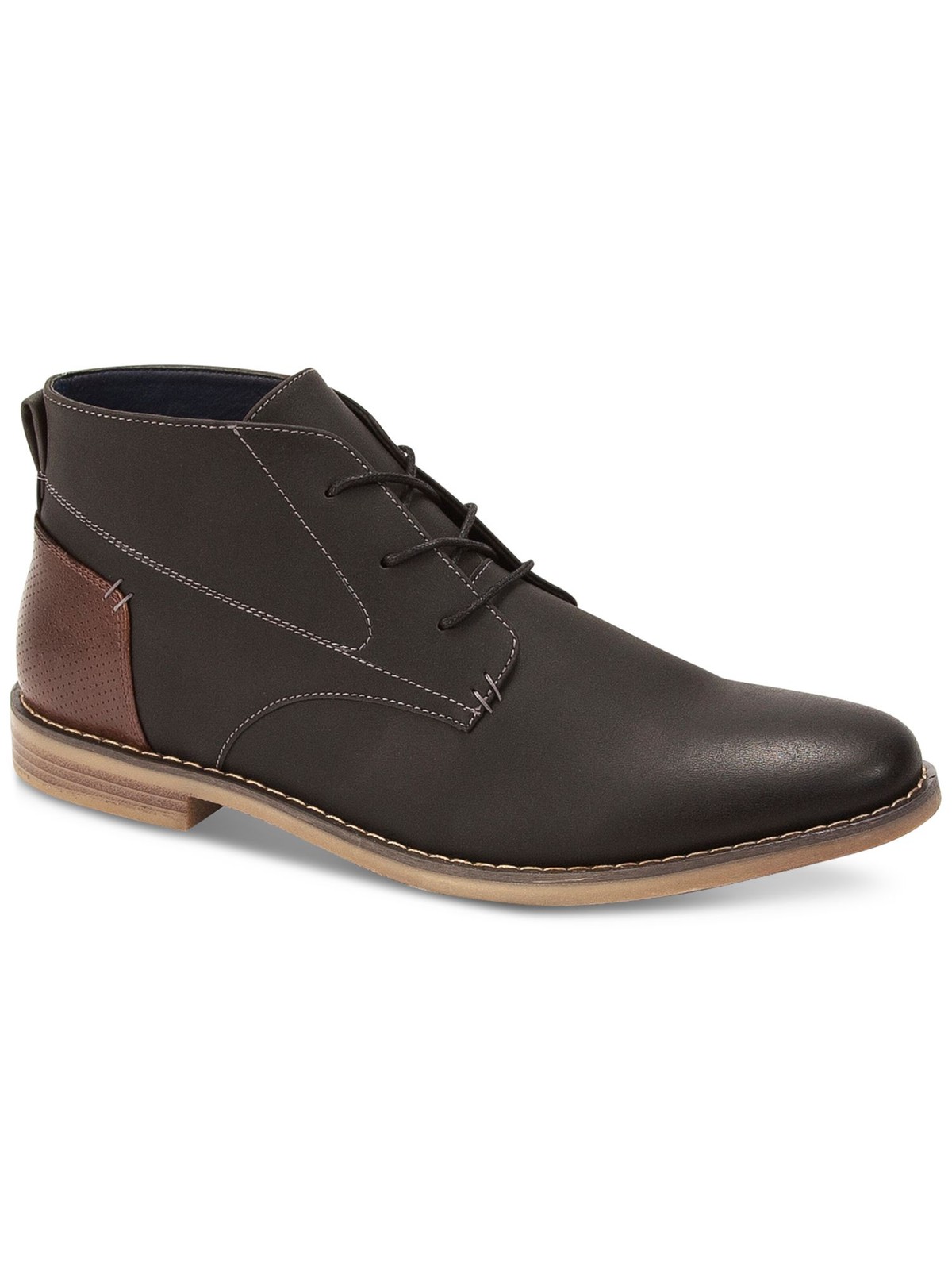 DEER STAGS Mens Black Cushioned Mark Almond Toe Lace-Up Dress Chukka Boots 9.5 M