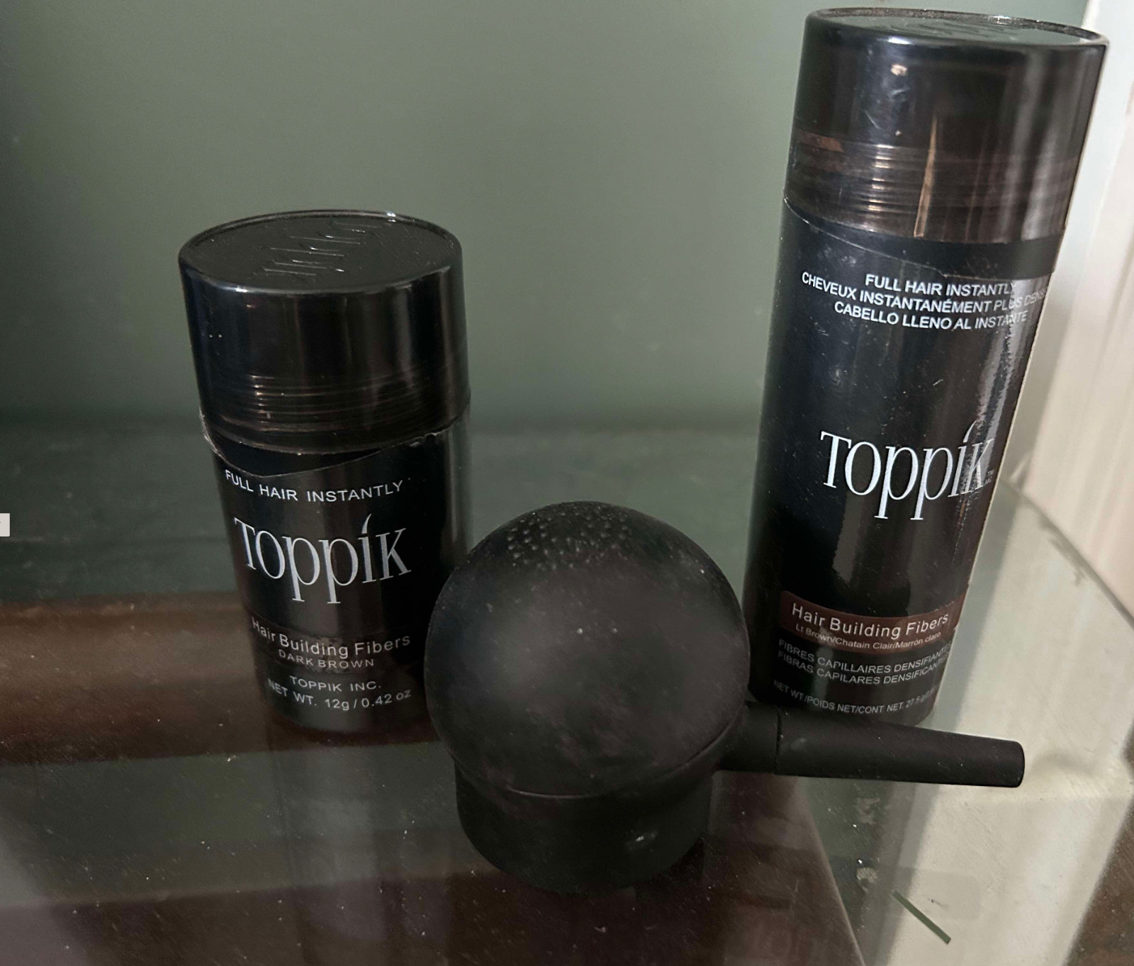 Dark Brown TOPPIK Light Brown TOPPIK And Applicator Toppik Set of 3