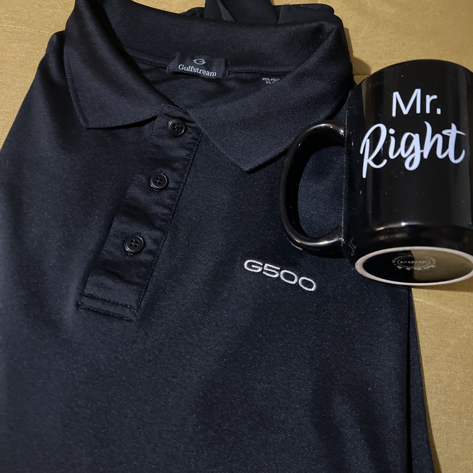 Aerospace G500 Shirt Polo Jet Gulfstream Men’s XL,2XL Black Logo Free Gift 🎁