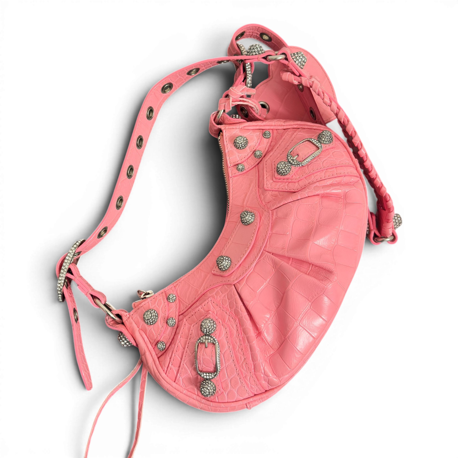 BALENCIAGA Le Cagole Shoulder Bag XS Linestone Pink