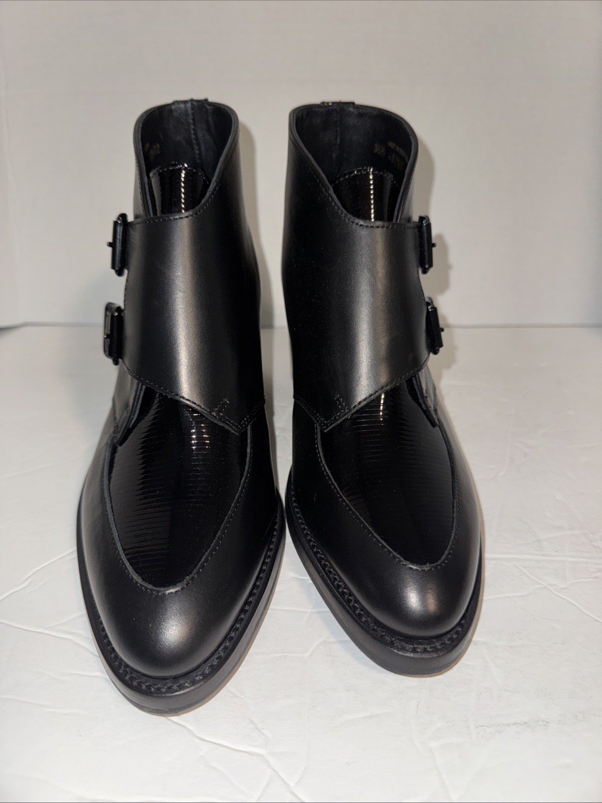 The Office OF Angela Scott Miss Joan 35 1/2 Color Black AS167BLK Midheel Bootie