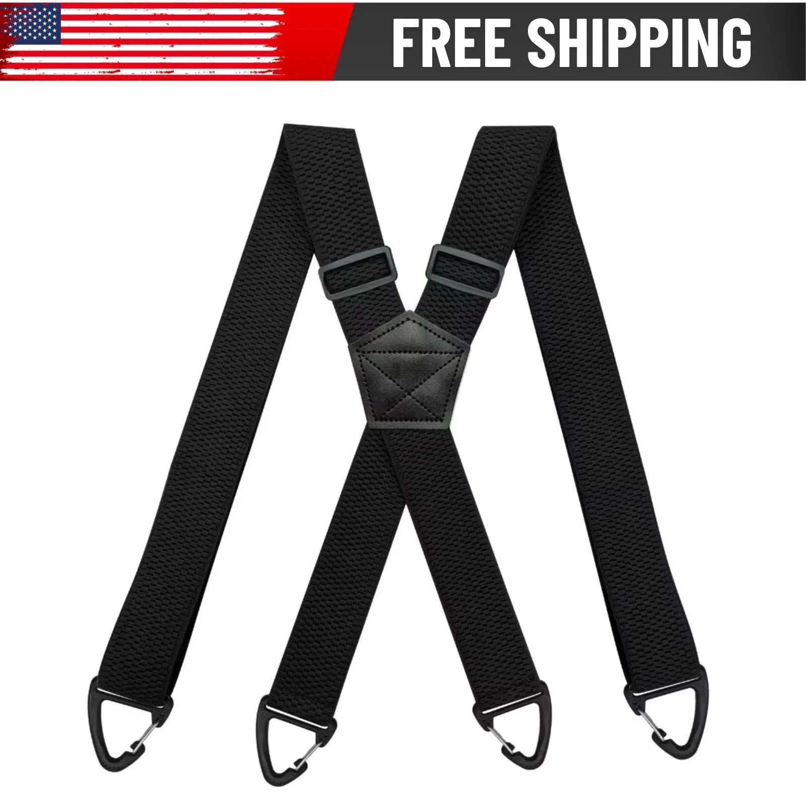 Heavy Duty Elastic Suspenders for Men Trouser Pants Braces Strap Work Belt UK