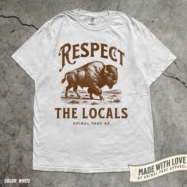 Bison Buffalo Vintage Cowboy Animal Comfort Tee