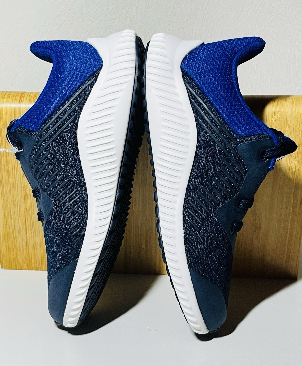 adidas Cloudfoam Kids 11.5K Navy/Royal/White Low Lace Up CP9988 NWOB Measured