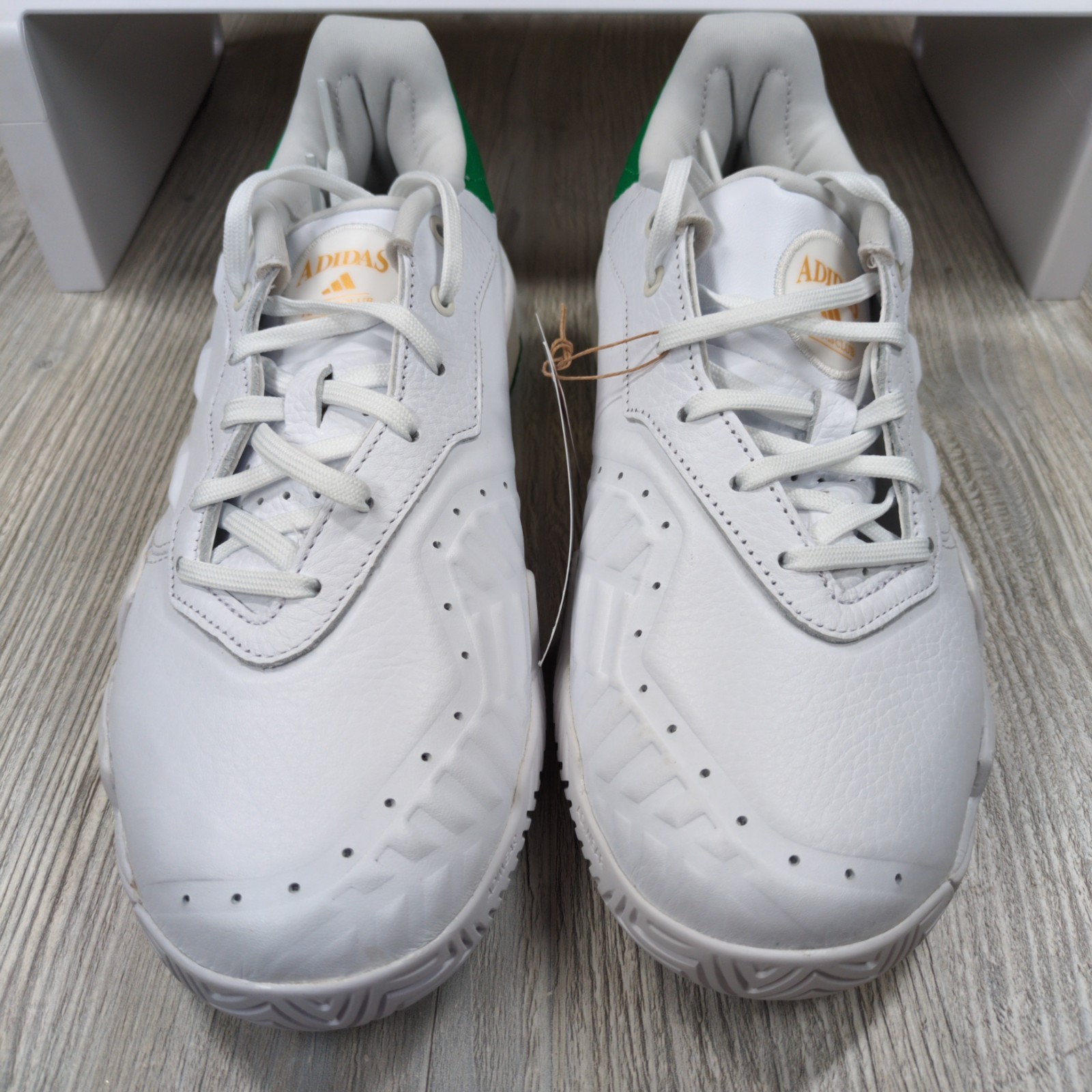 Adidas Barricade 13 Leather White/Green Mens Size 8 New JP7237
