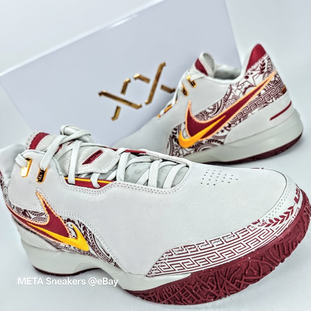 Nike Lebron US 14 Men’s Light Bone Gold Red Rare NXXT Gen AMPD FZ7890 001 NIB