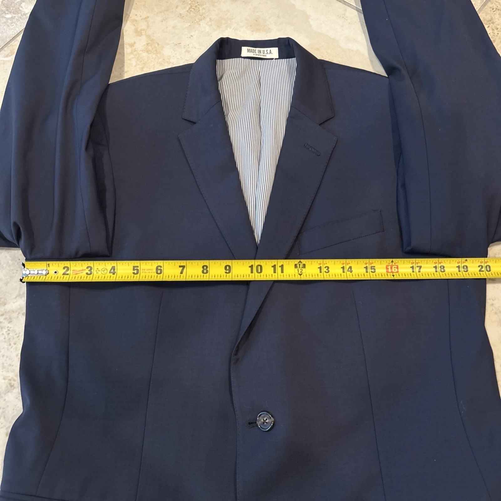 Todd Snyder Mayfair Fit Blazer Men 40L Navy Blue 2 Button Wool Sport Coat Jacket