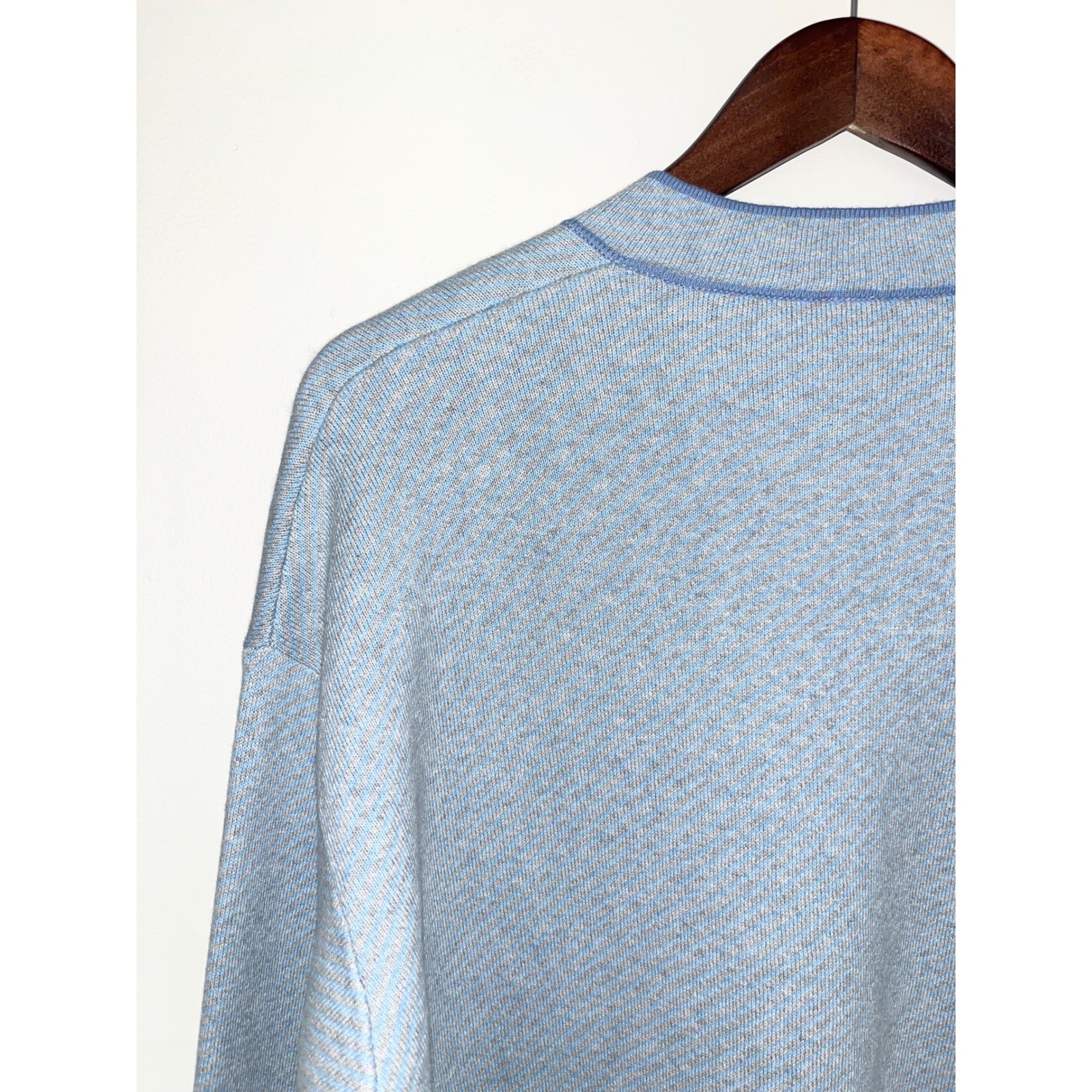 ZAKET & CLOVER Cashmere Neru Collar Sweater Sky Blue Women’s Casual| Large