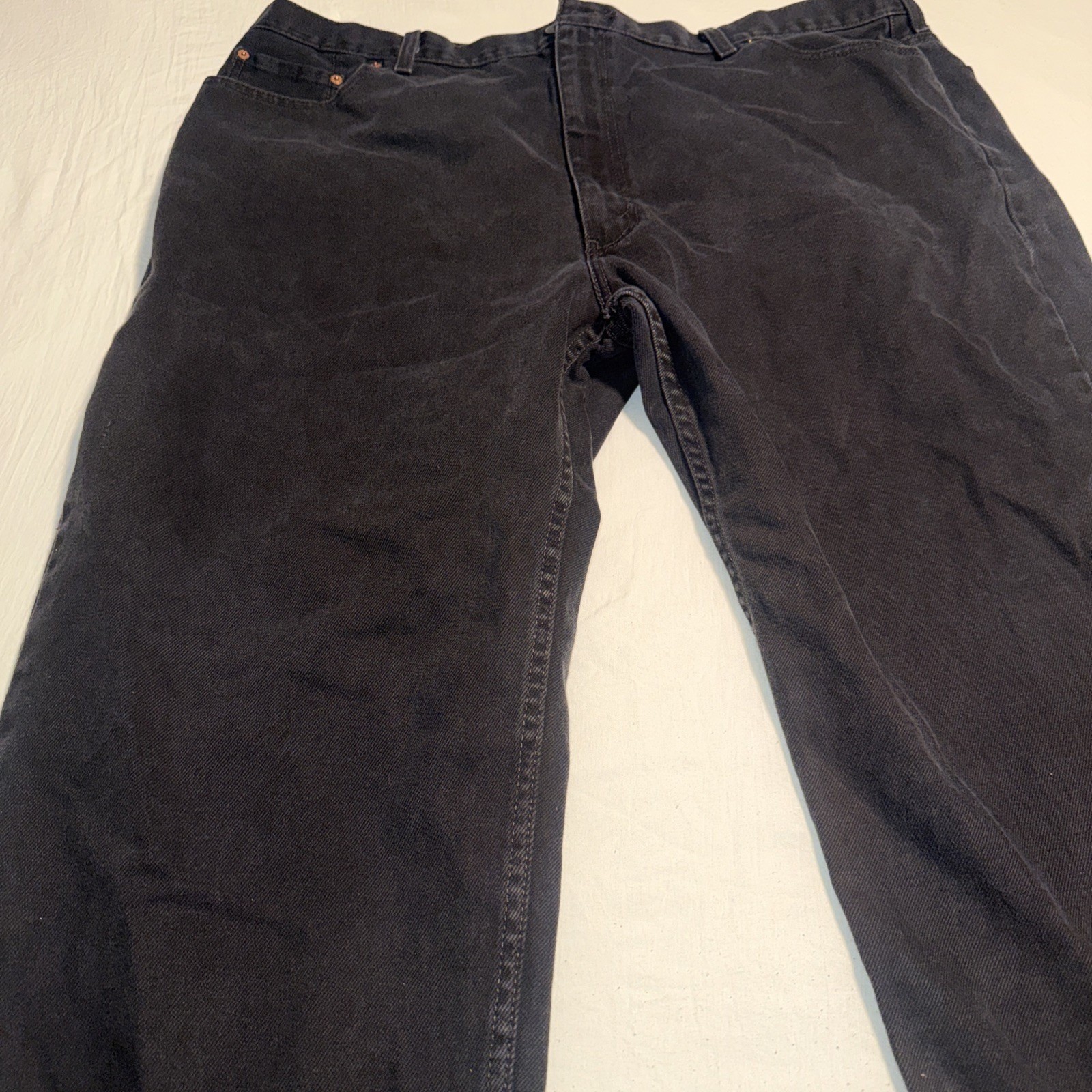 Levis 550 Jeans Mens 50×30 Black Relaxed Fit Denim Pants 550