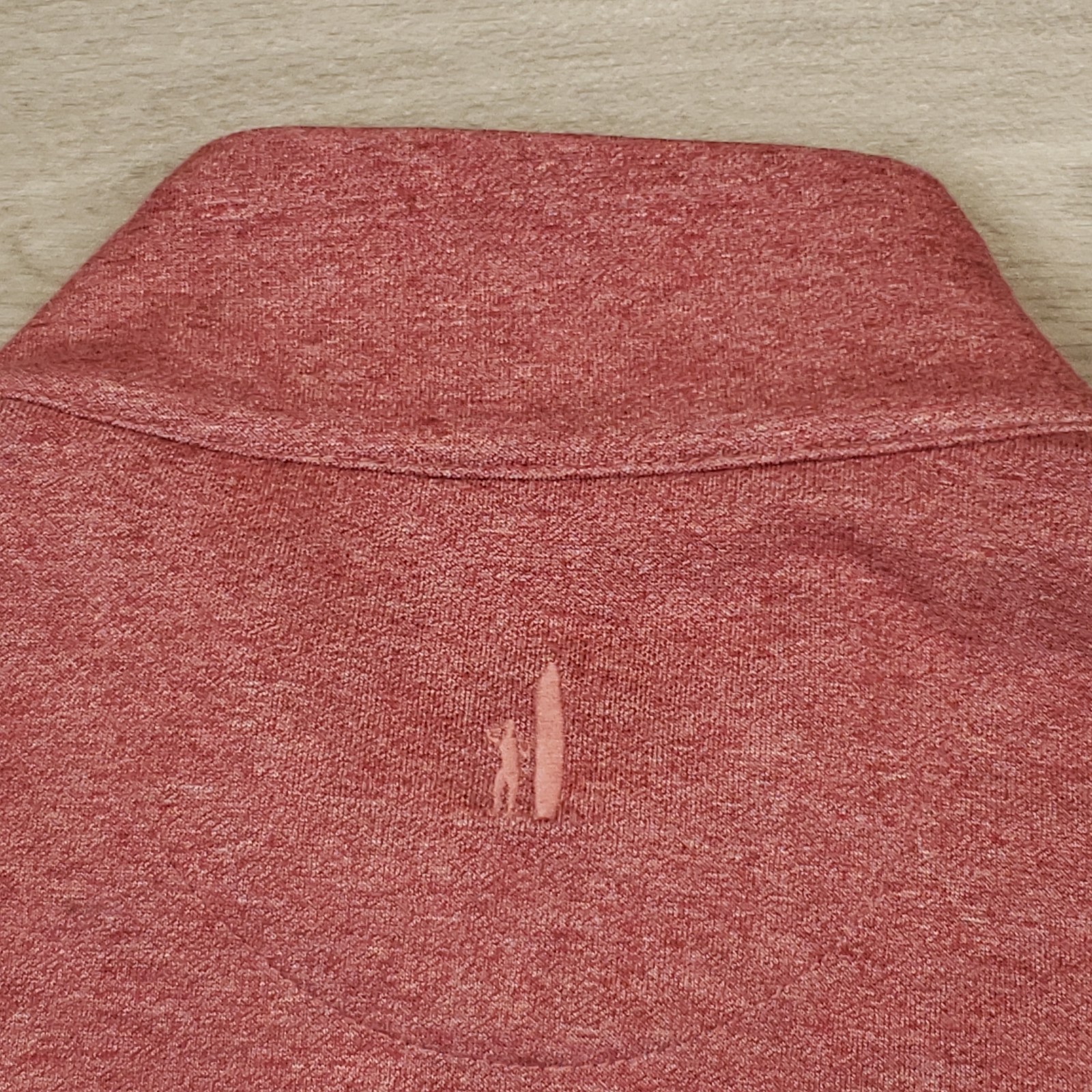 Johnnie-O Sully 1/4 Zip Pullover Men Medium Red Mock Neck Long Sleeve Cotton Bld