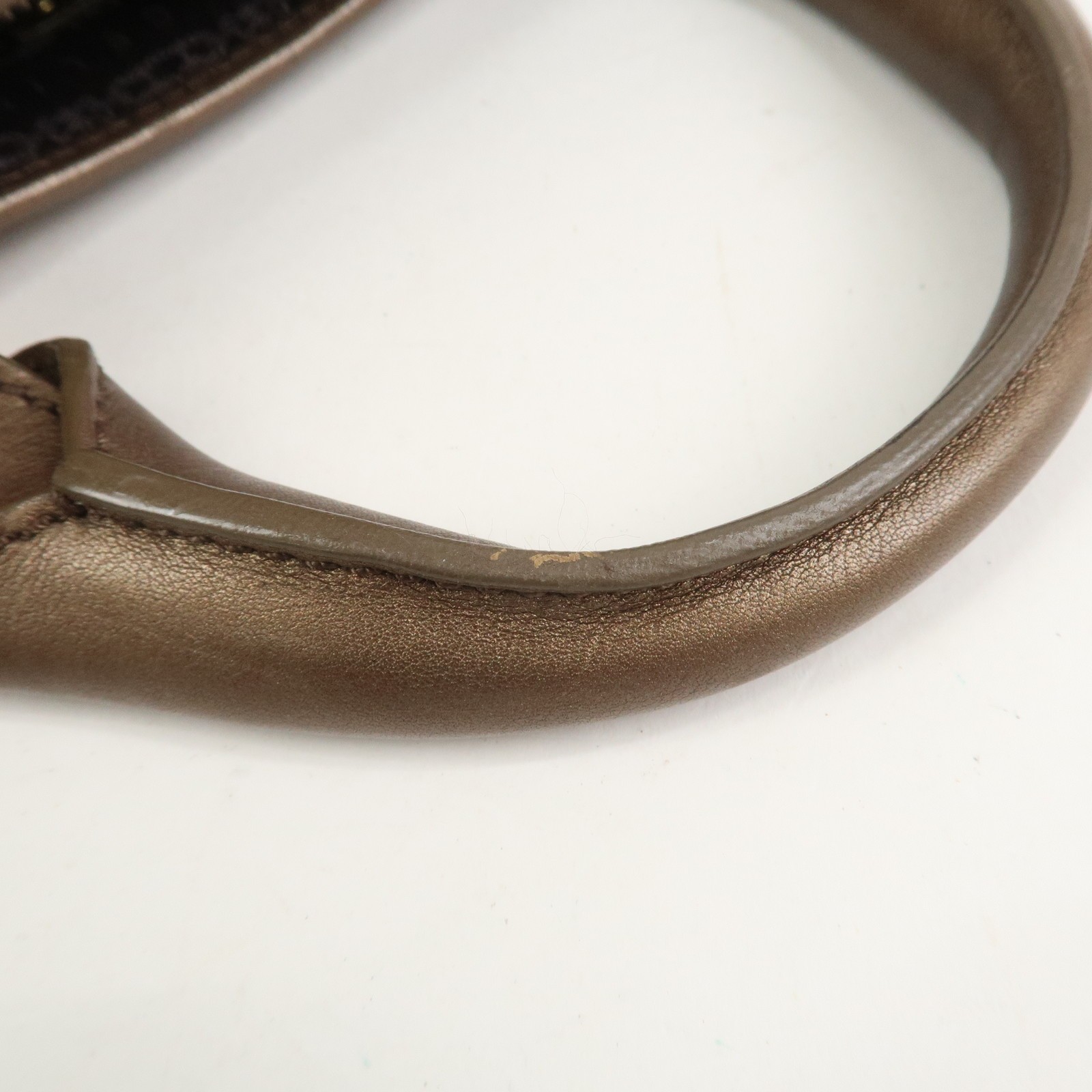 CELINE C Macadam Suede Leather Boogie Bag Hand Bag Beige Brown Auth Used F/S