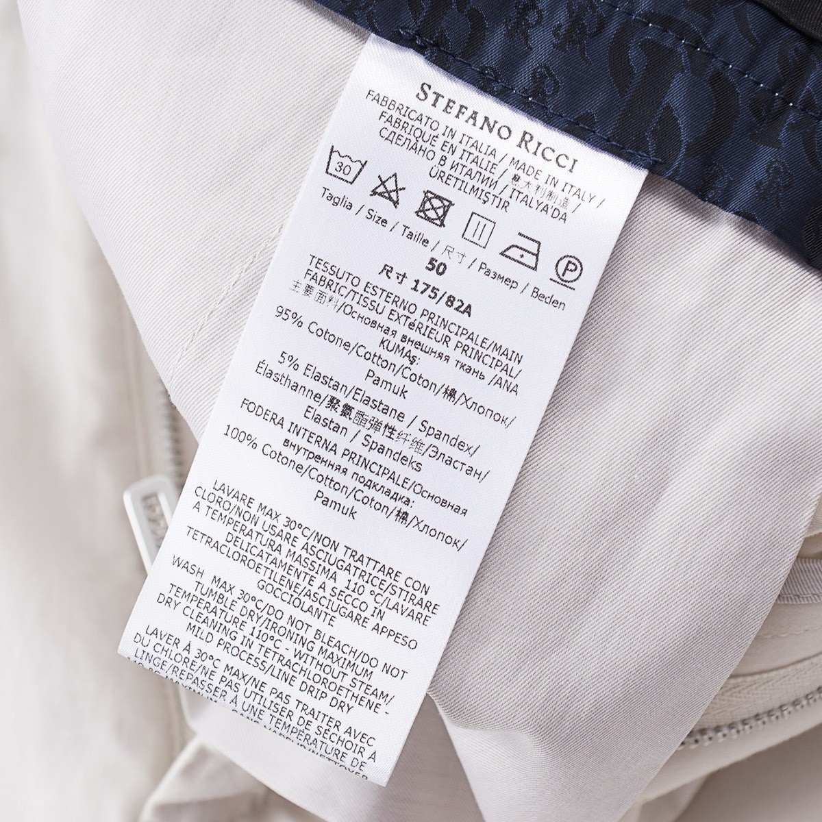 Stefano Ricci Lightweight Beige Stretch Cotton Chino Pants 34 (Eu 50) NWT