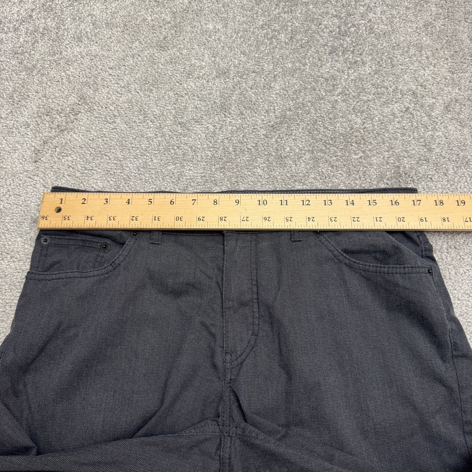 Brax Feel Good Style Cooper FA Woo Look Pants Mens 35×34 Dark Gray Straight Leg