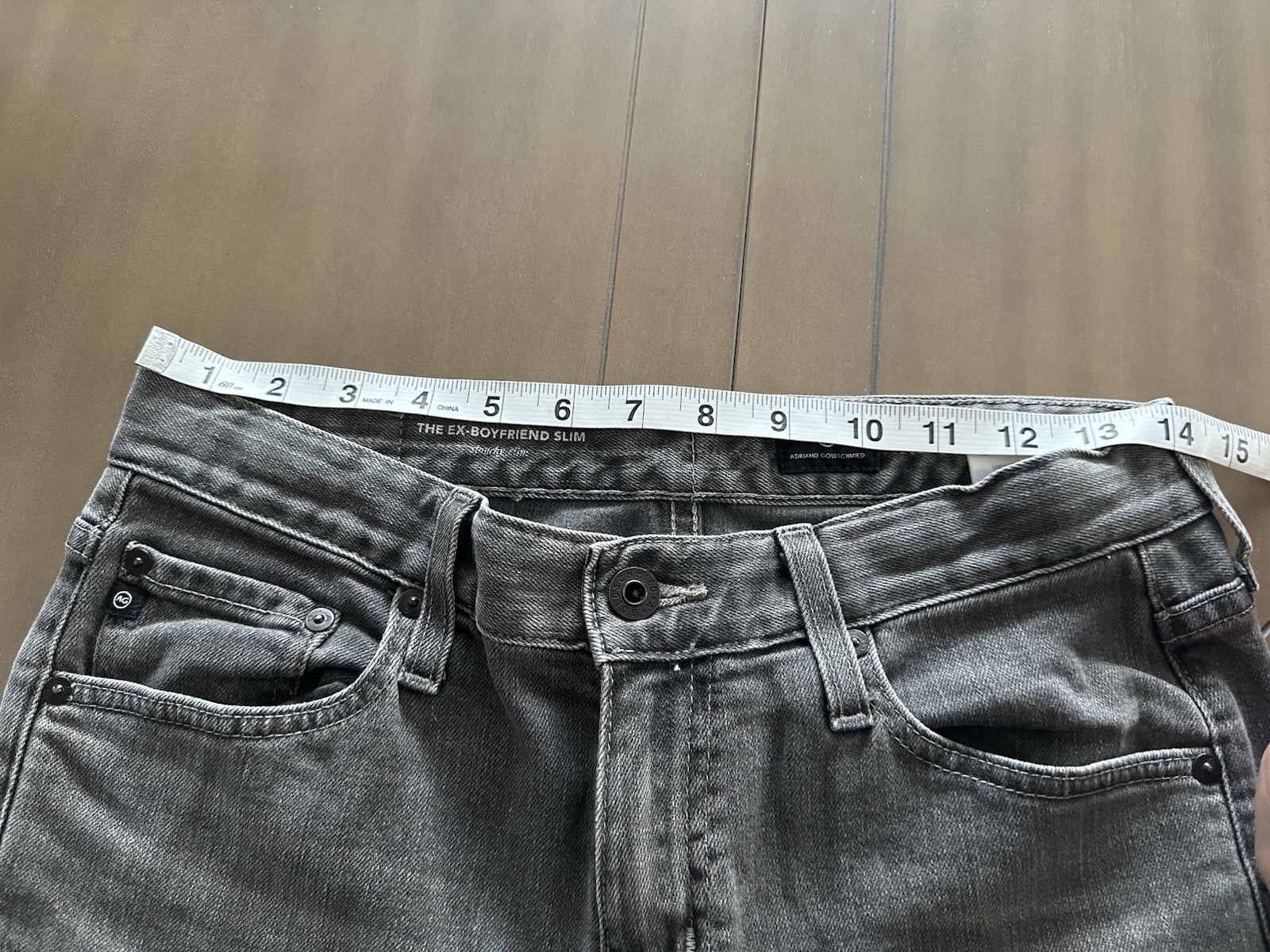 AG Adriano Goldschmied THE EX-BOYFRIEND SLIM Gray- 25 Reg