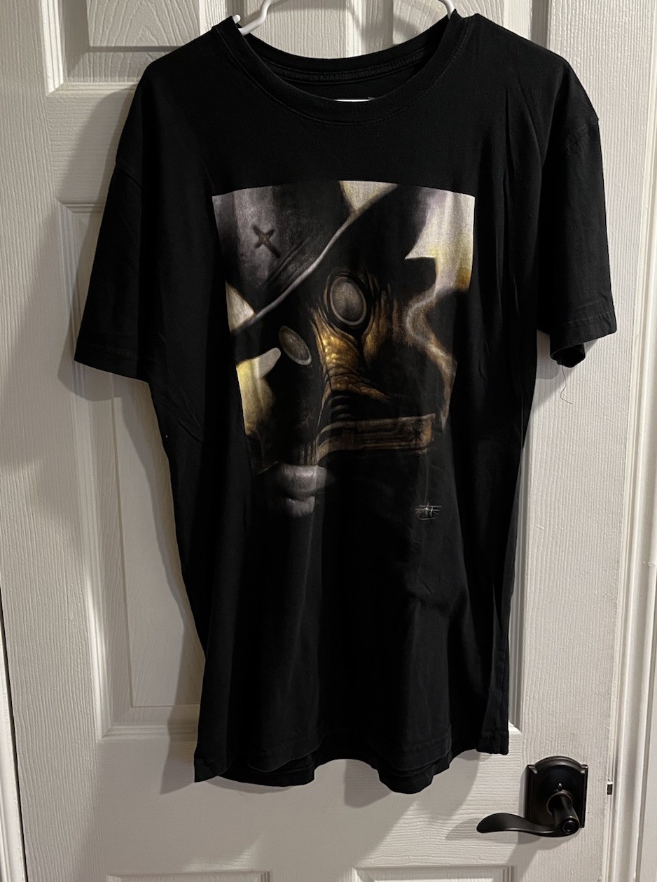 2010 RARE Hurley “Black Magick” artwork by Chet Zar Crew Neck Knit T-Shirt L