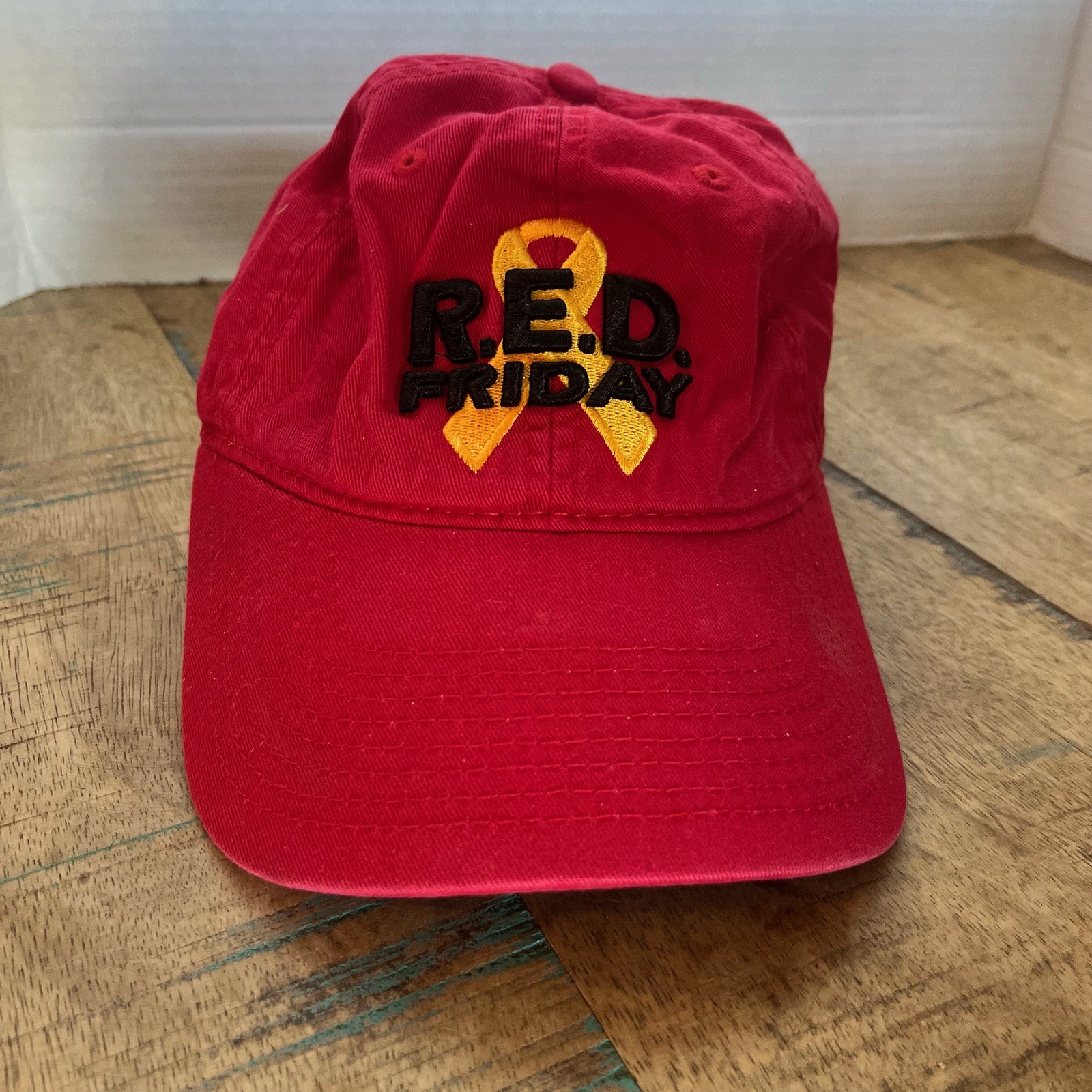 Red Friday Red Champion Hat Adjustable Adult Size OSFA Red Hat Baseball Cap