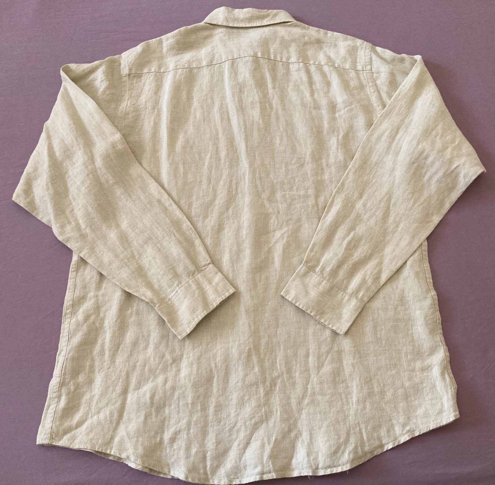 Men’s MURANO Light Green – Yellow Shirt Large L NWoT NEW Fine European Linen