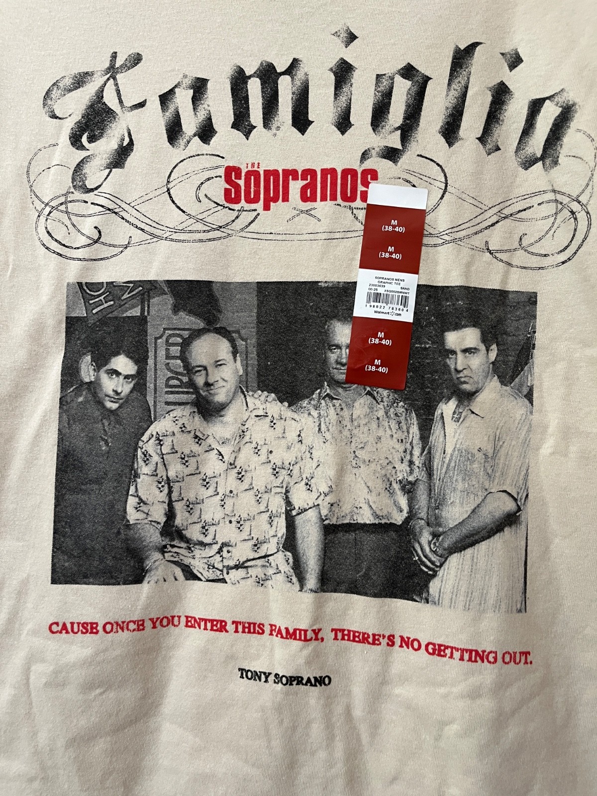 The Sopranos Official Mens Tee Sand Graphic T-Shirt 100% Cotton New U pick Size