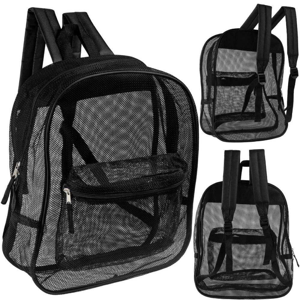 24 Pack 17″ Mesh Backpacks Bulk Wholesale School Bags Donation 8 Assorted Colors