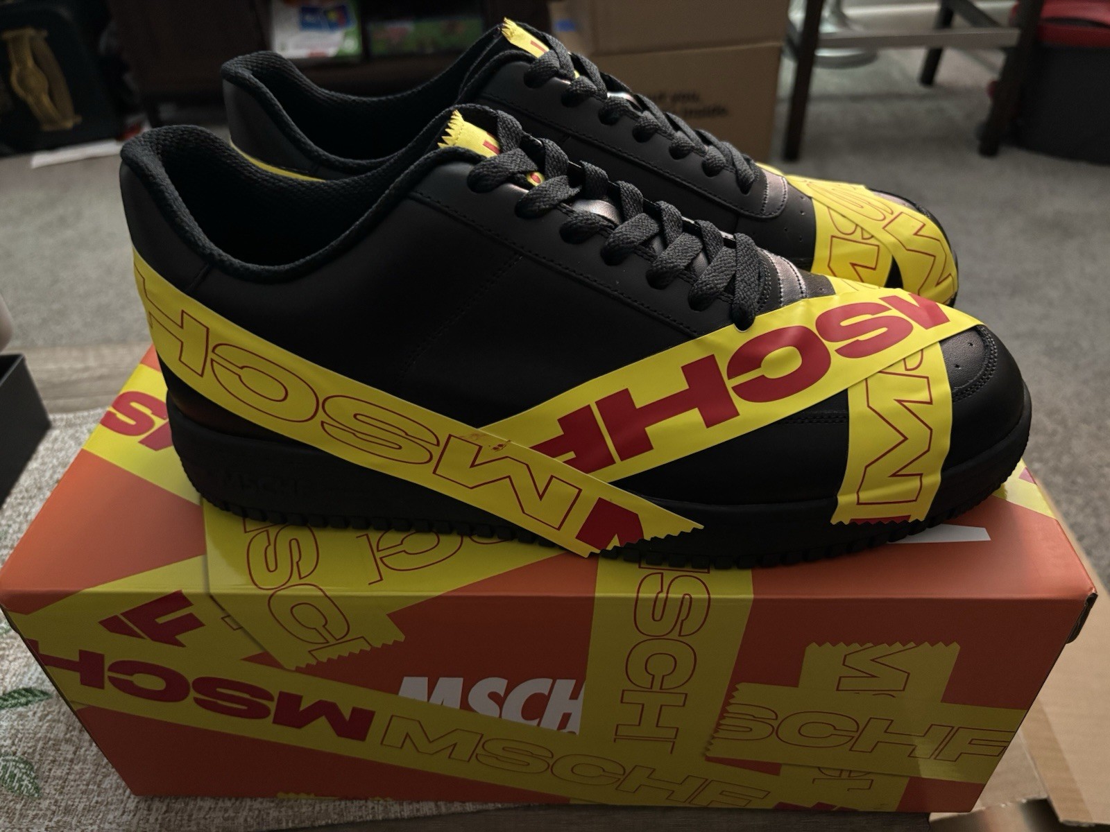 MSCHF Limited Edition TAP3 Black and Yellow Shoes Size 11 Medium New