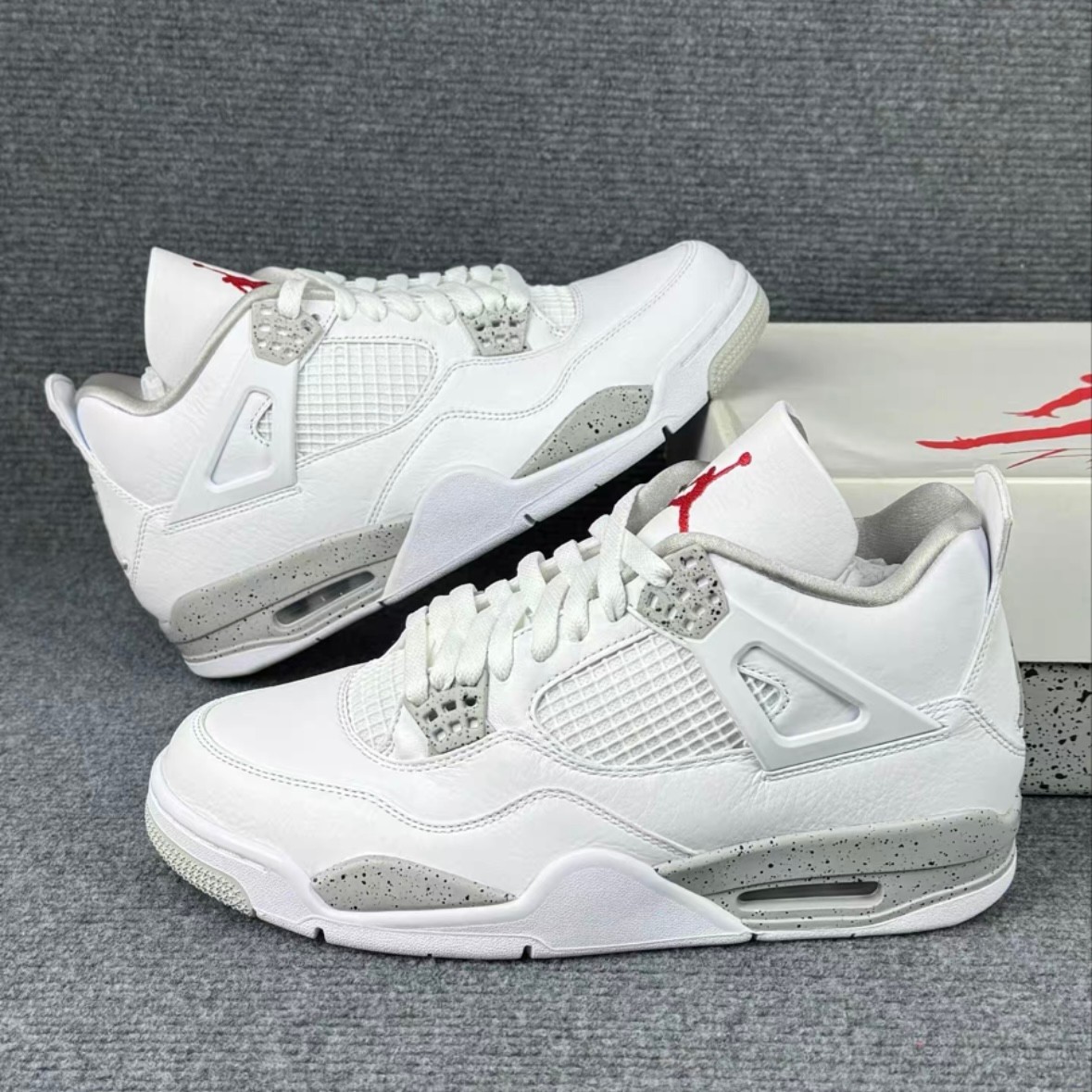 Jordan 4 Retro “White Oreo” Men’s Basketball Shoes Mid Top Us Size7-12