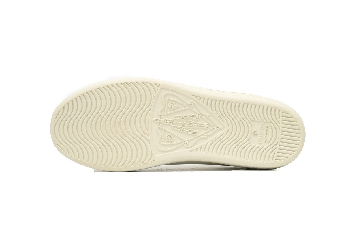 Gucci Ace Sneakers – Cream Leather with Perforated GG Logo