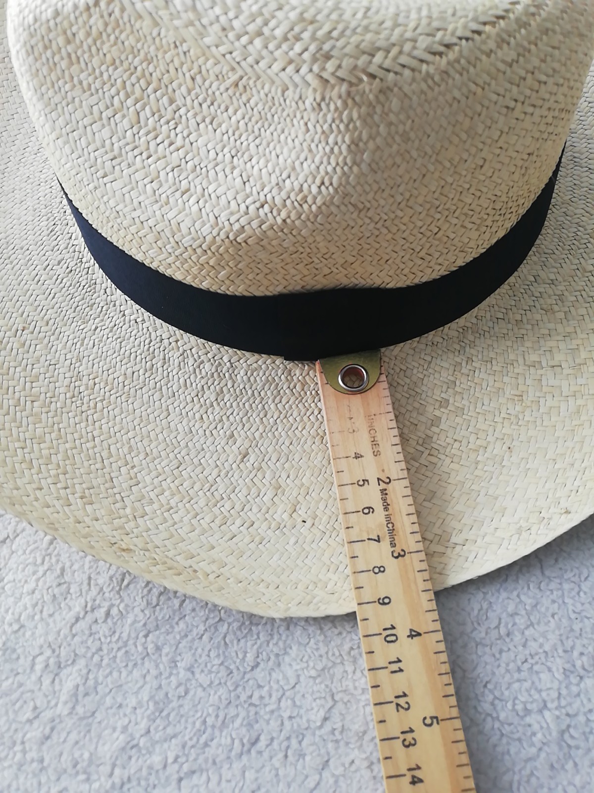 GENUINE ECUADOR HAT “PANAMA HAT” 100% TOQUILLA STRAW LARGE 60Cm CLASSIC BEIGE