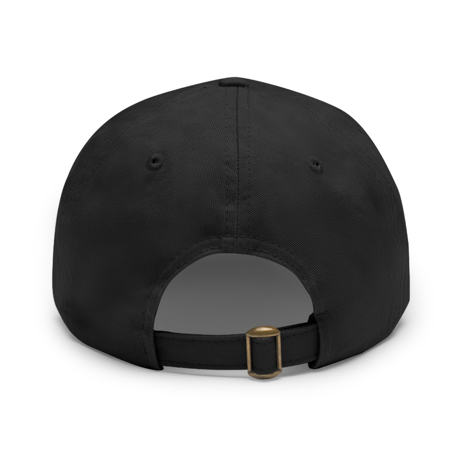 Korean Army Special Forces 7 Black Printed Adjustable Dad Hat with Leather Patch