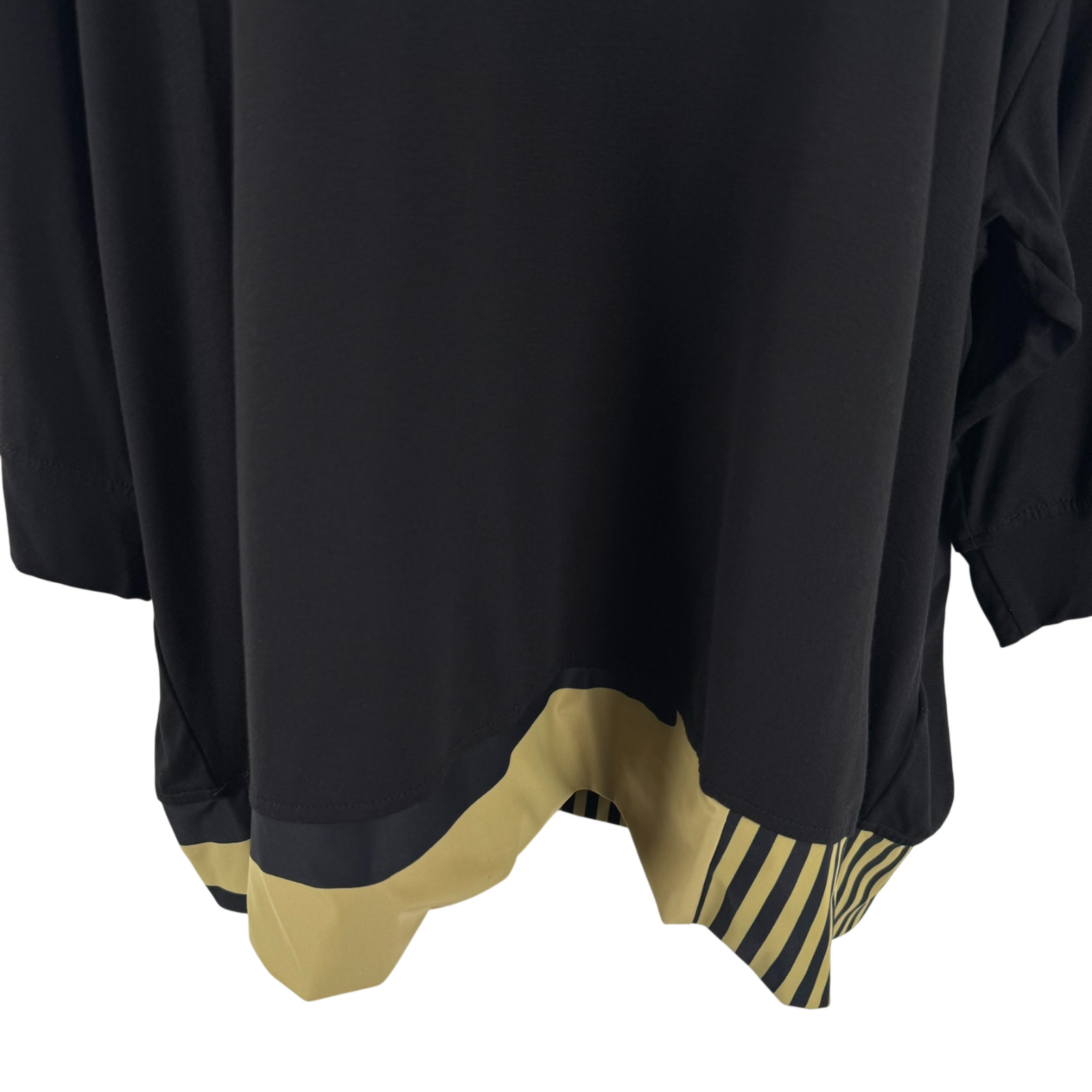 Tekbika By Alembika Tunic Top XS Black Lagenlook Stretch Viscose Blend TP-3968