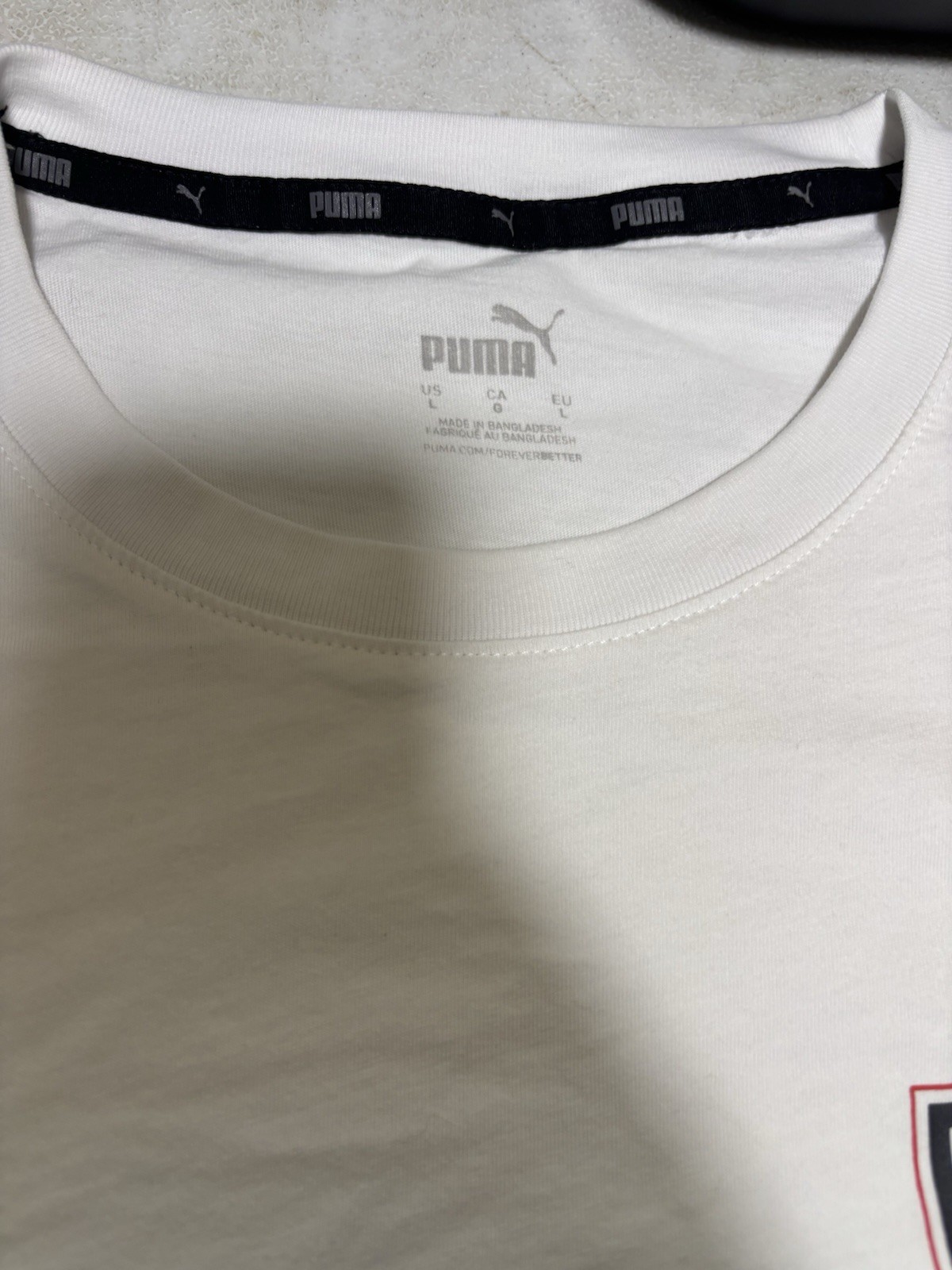 Puma Men’s Midfield White Long Sleeve T-Shirt Size L
