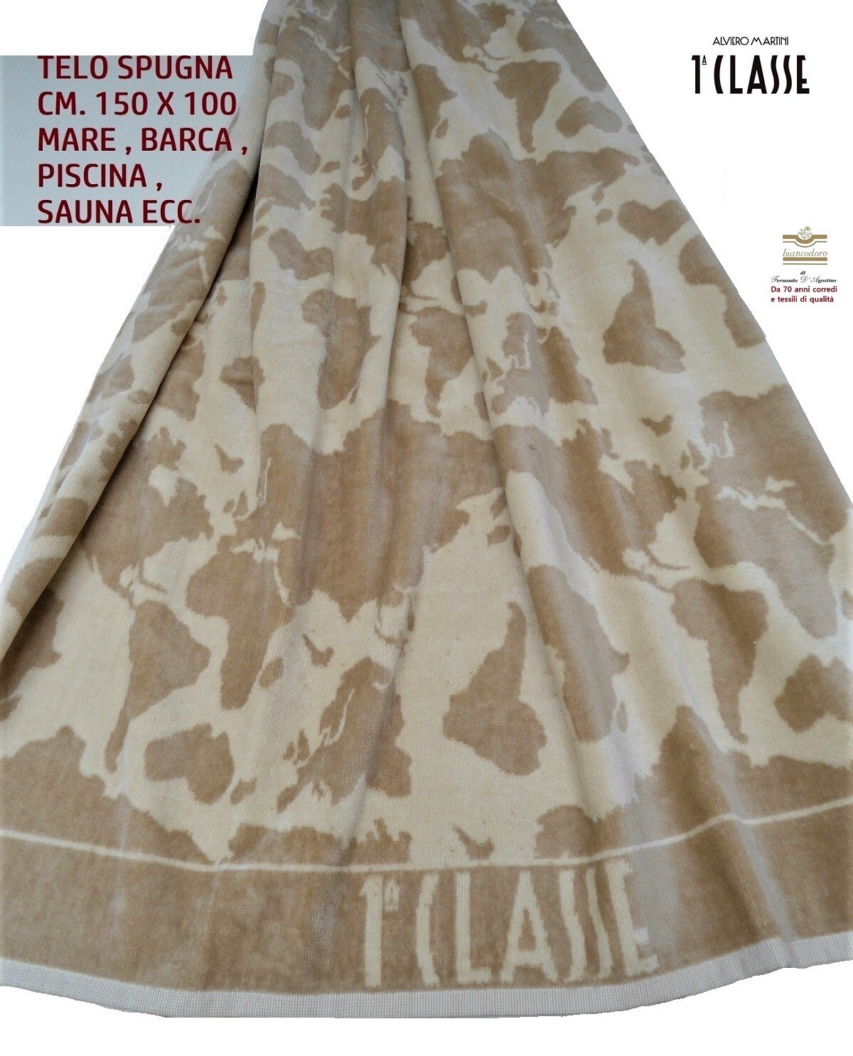 Sponge cloth 1^CLASS ALVIERO MARTINI, cm. 150 x 100, sea pool boat